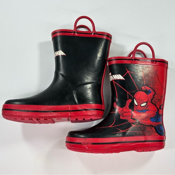 Marvel Spider Man Rain Boots Size 11 Toddler - Picture 4 of 12